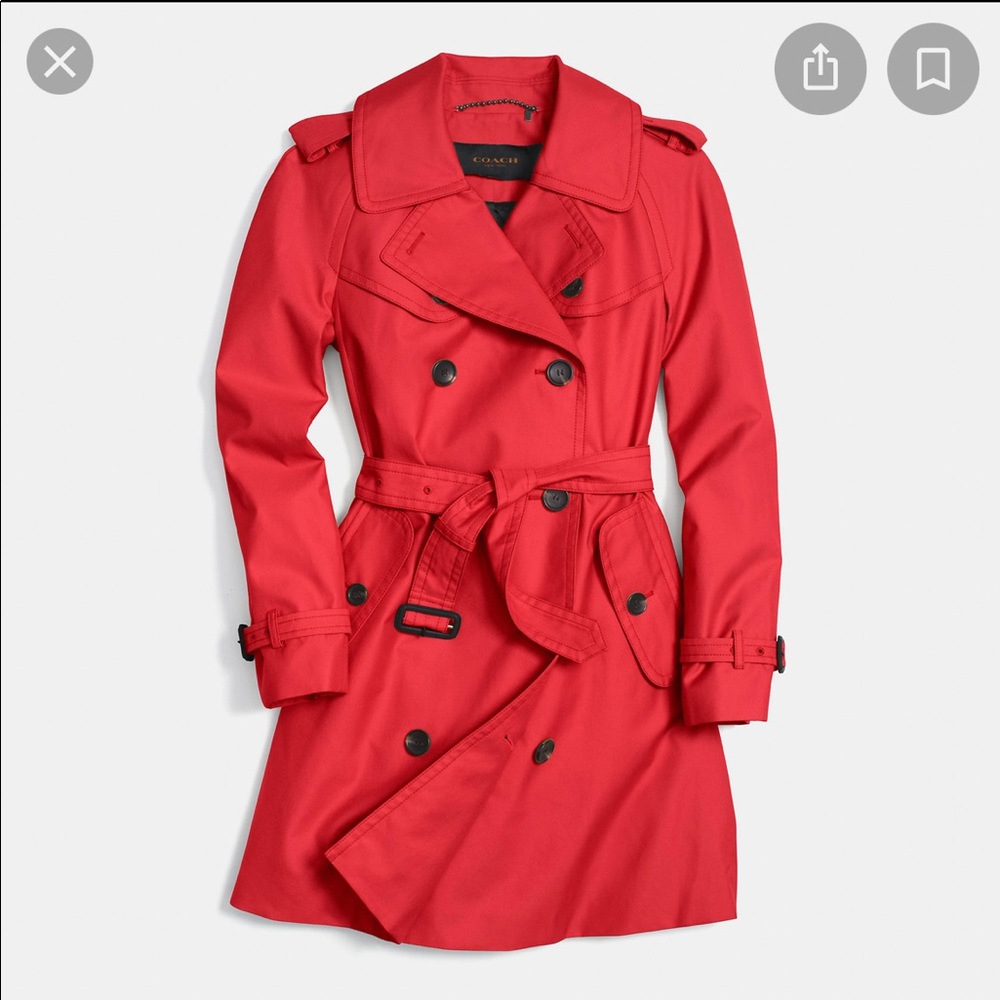 Red Coach Trench Coat